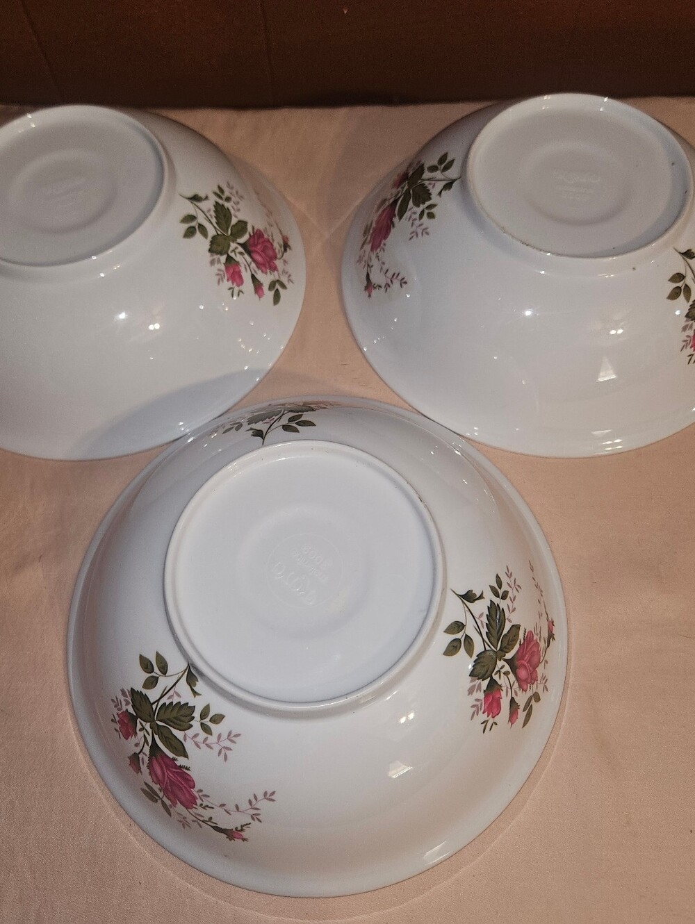 melamine Koyo 8009 White Floral  Bowls  (Set of 3)